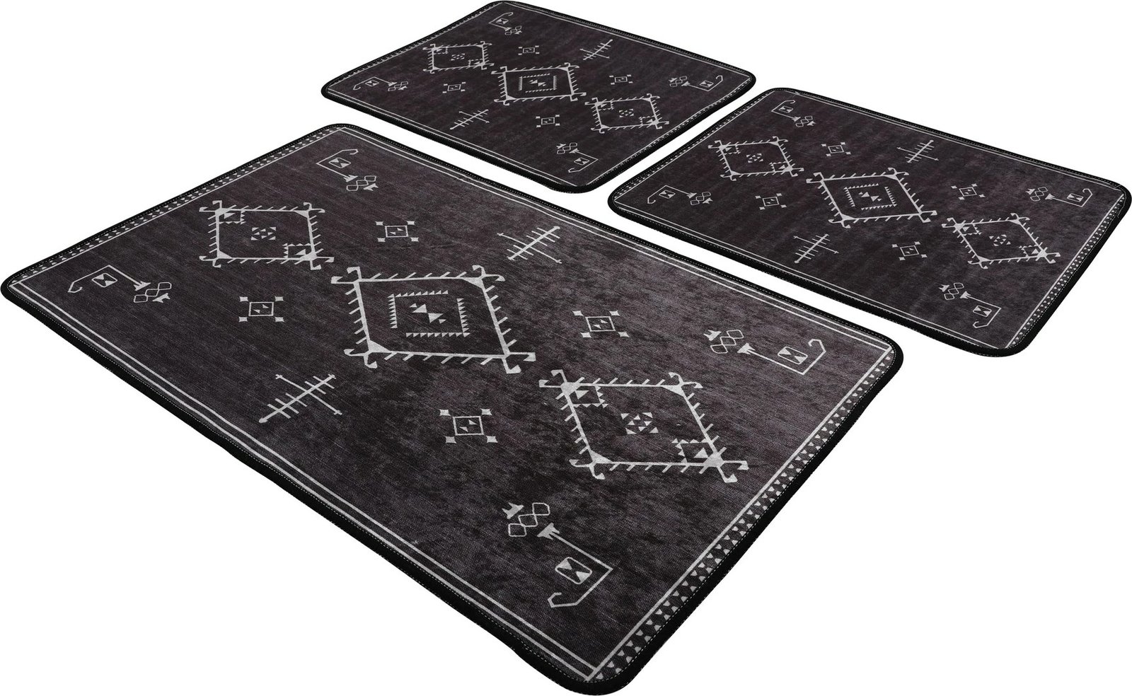 Set tapetash për banjo (3 copë), Mijölnir, ngjyrë gri e errët