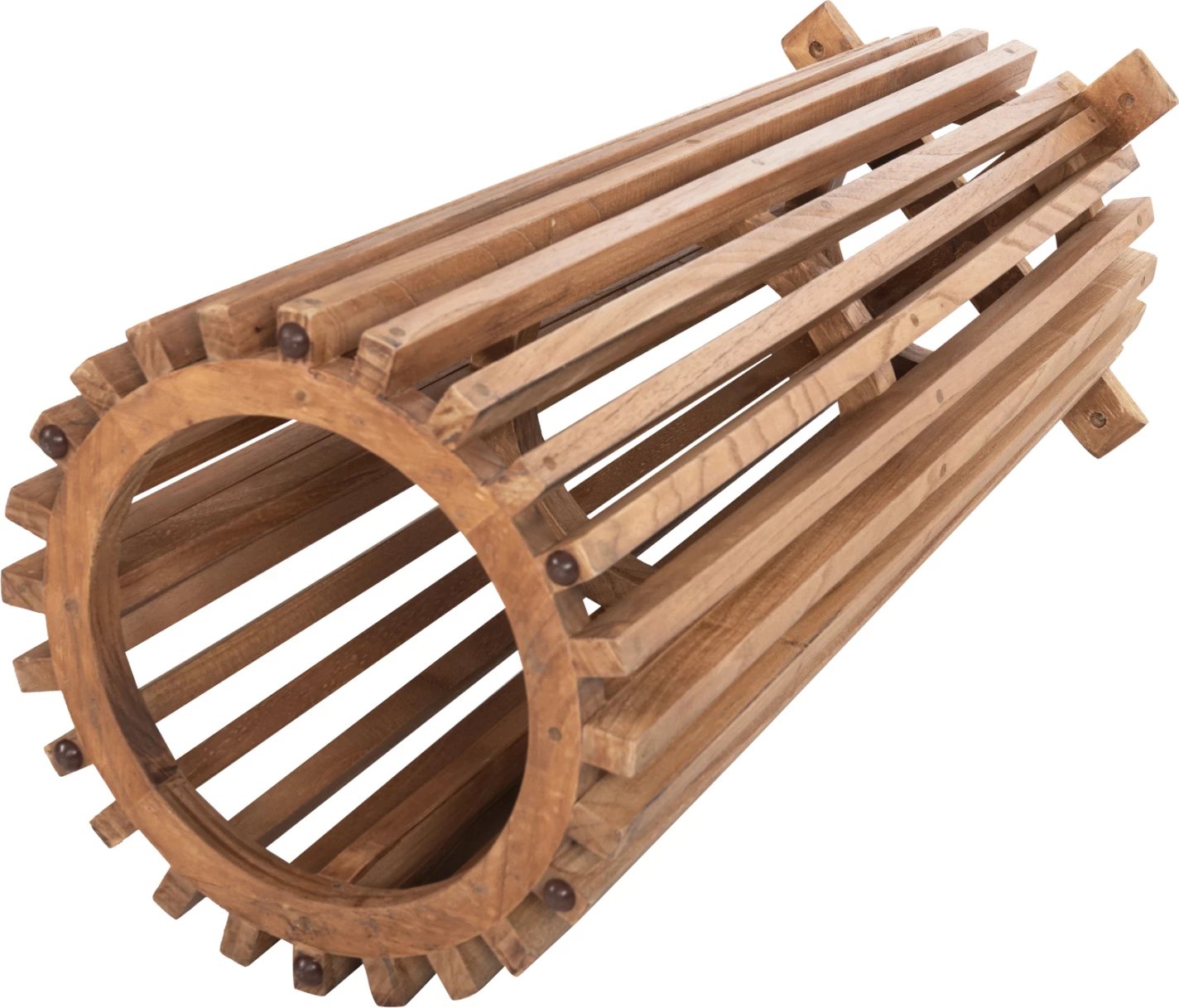 Bazë për bar, lartësi mesatare, rrumbullake, FRANTZ FH1, dru MINDI, ngjyrë natyrale, Φ40x90Hcm