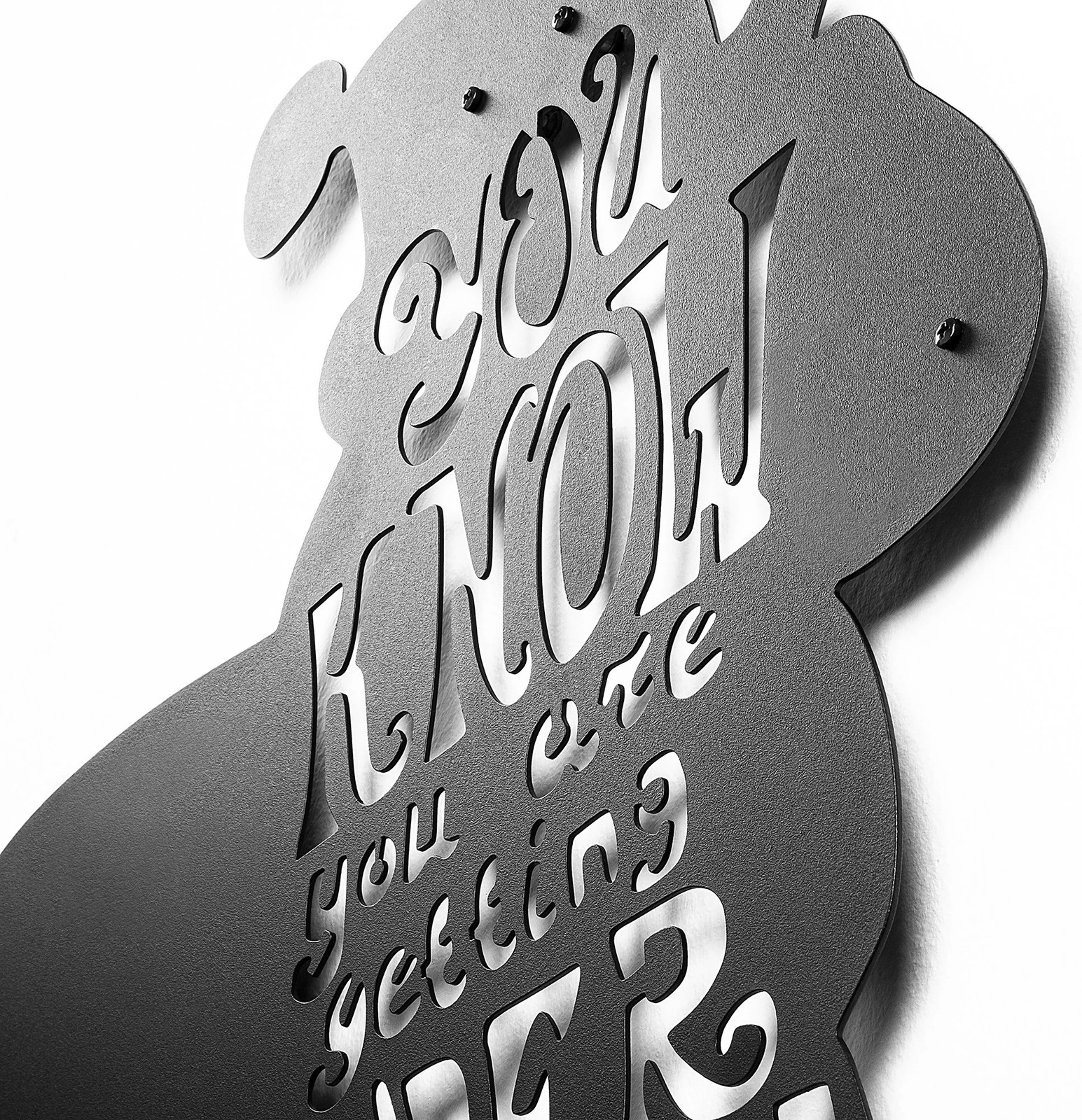 Aksesor dekorativ metalik për mur, Wallity, XMASBLACK - 009