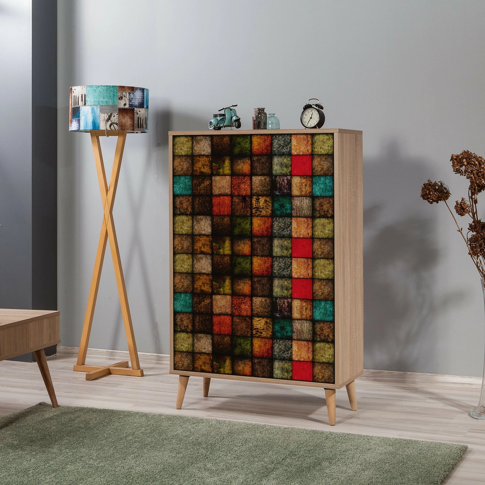 Dollap multifunksional Hanah Home, Multibox - 723, ngjyrë lisi Sonoma