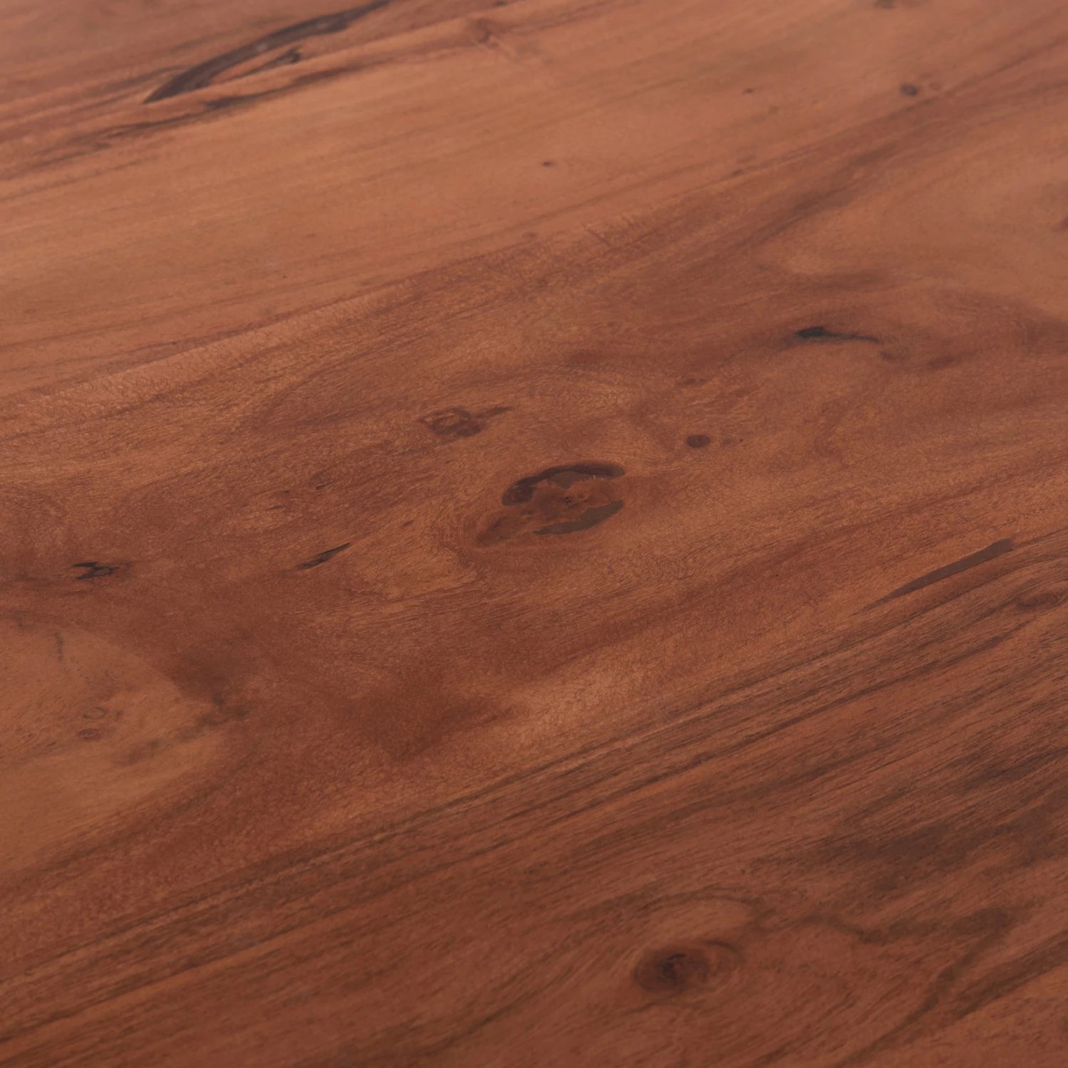 Tavolinë ngrënieje Montana, dru akacie, këmbë të bardha, 160x90x77cm