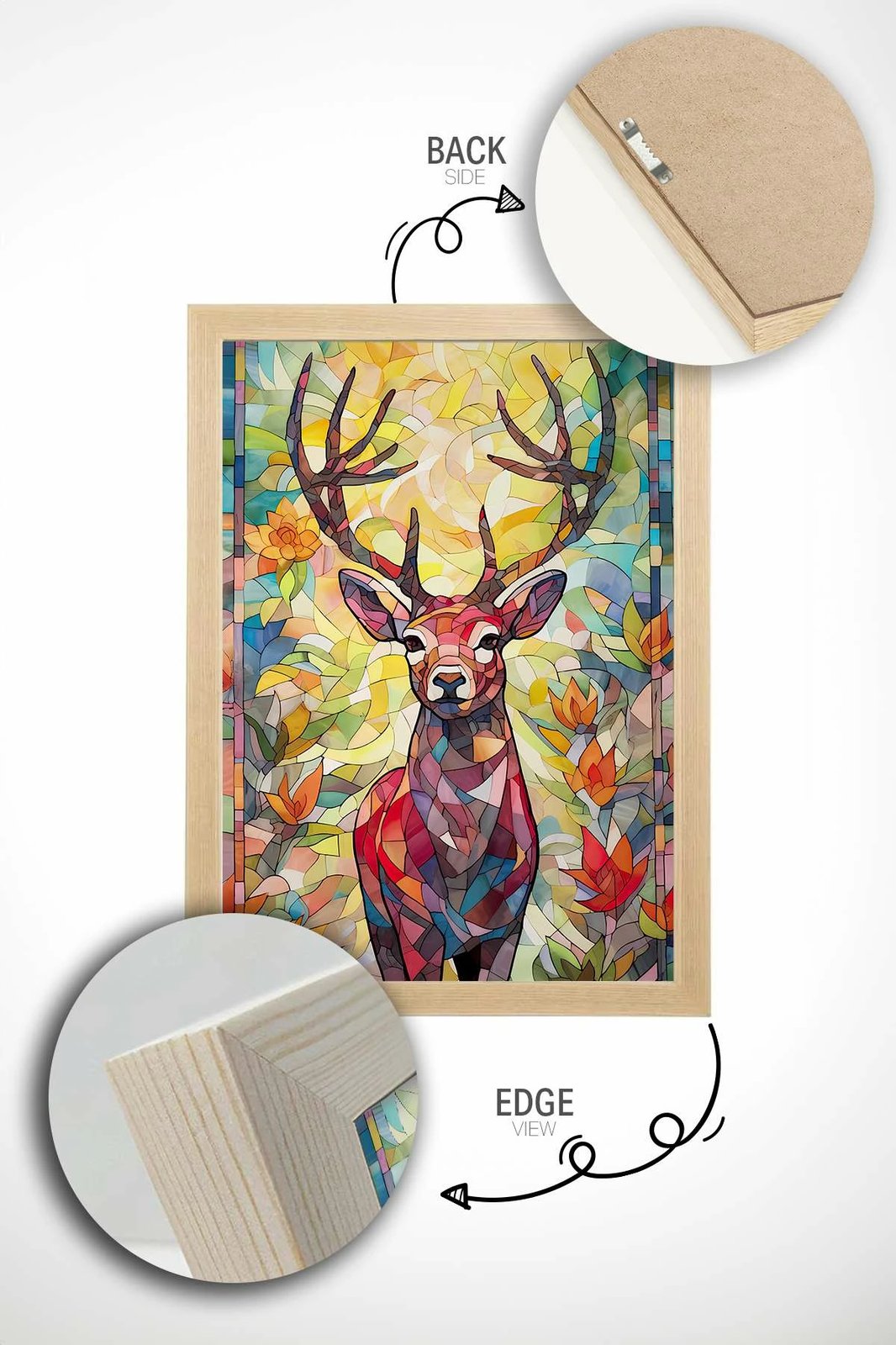 Pikturë dekorative me kornizë, shumëngjyrëshe, Wallity, Mscartmdl31