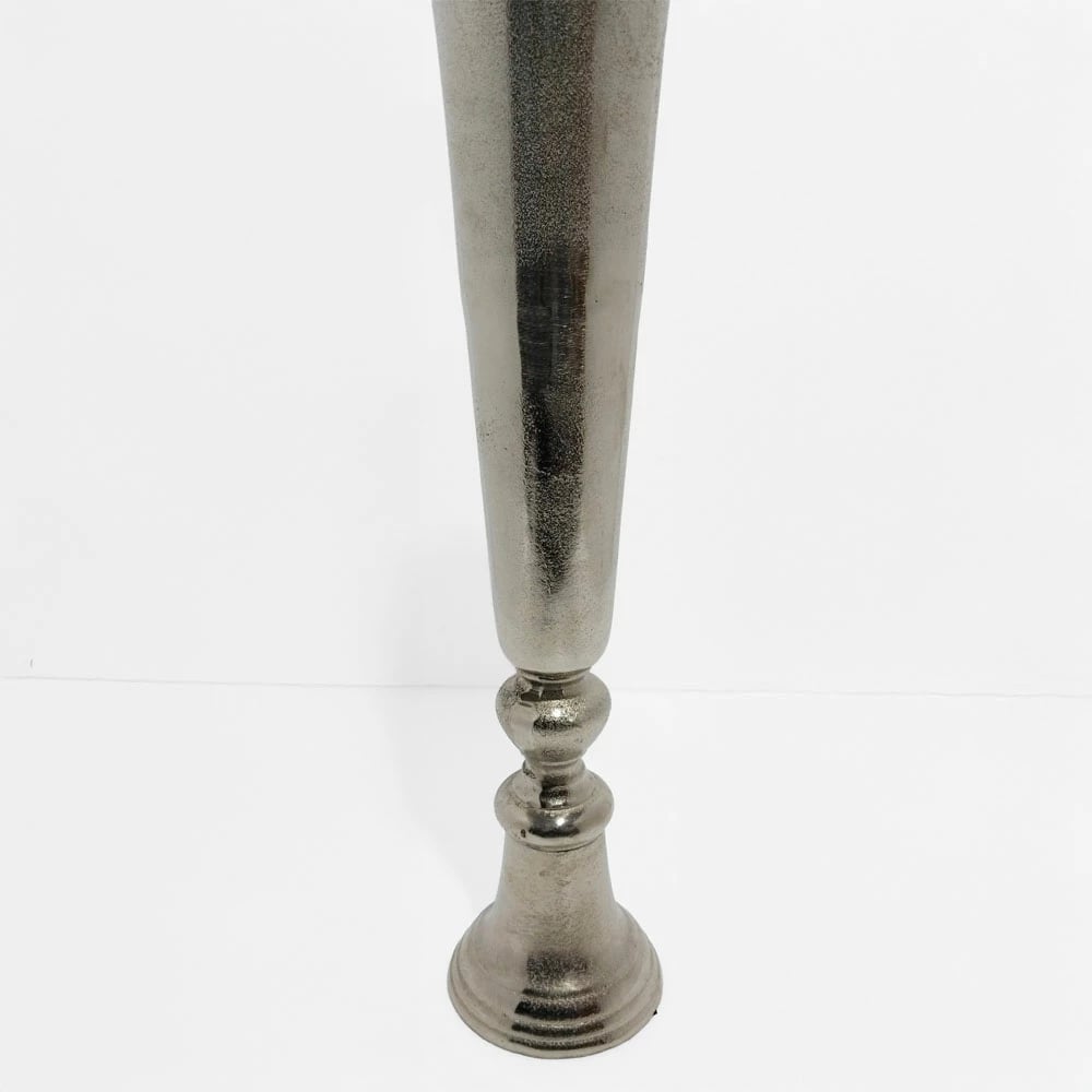 Vazo FLORES, alumin, ngjyrë argjendi, 20x20x71cm