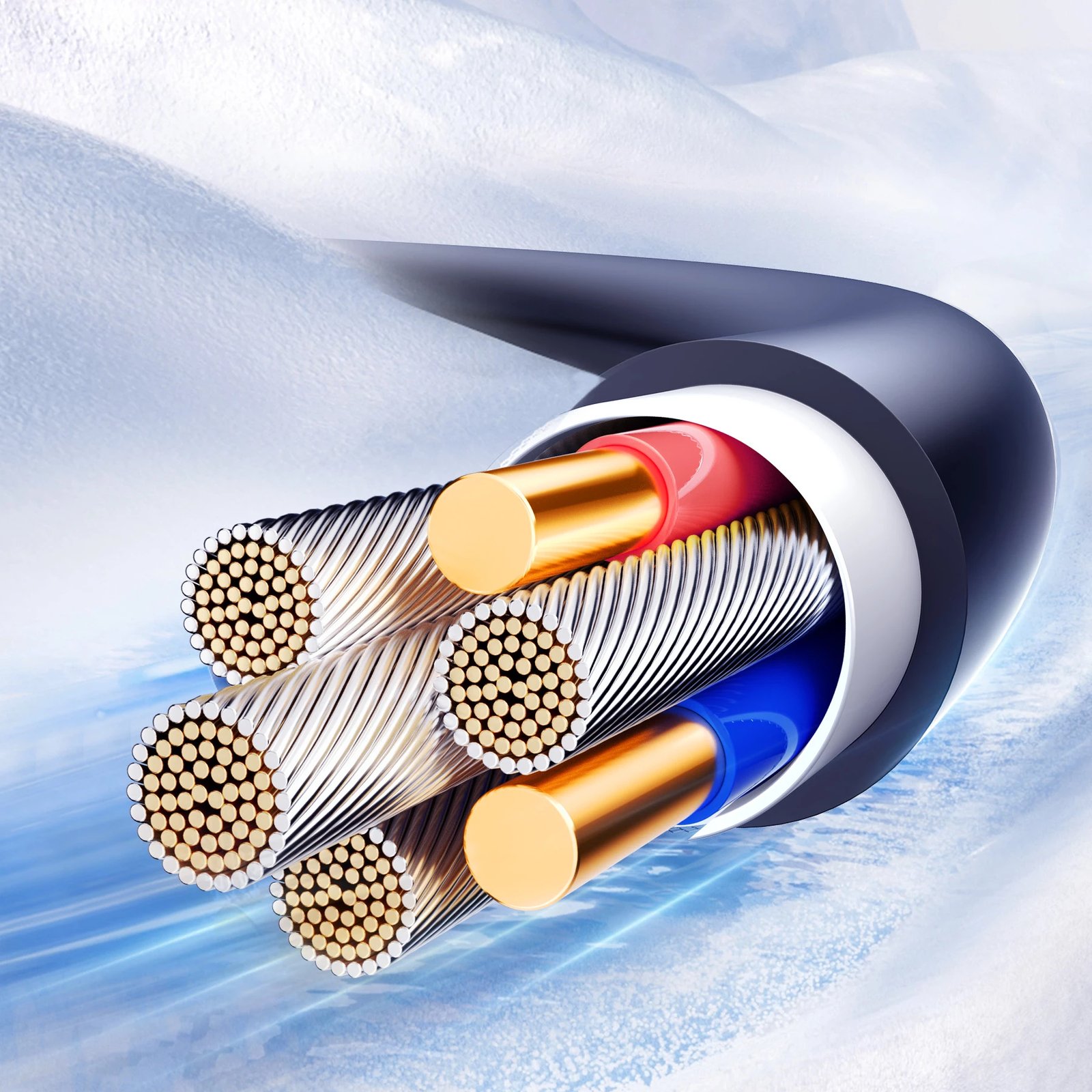 Kabllo spiral USB-A në USB-C Joyroom S-A43 Crystal-Clear Series, 1.5m, 3A, e zezë