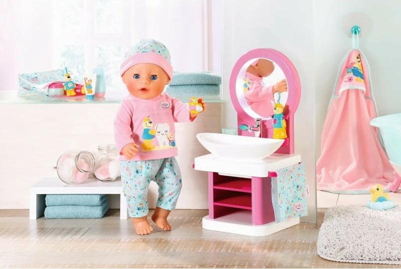 Set aksesorësh Baby Born Toothbrushing Vanity, Zapf, 827093-116719, shumëngjyrësh