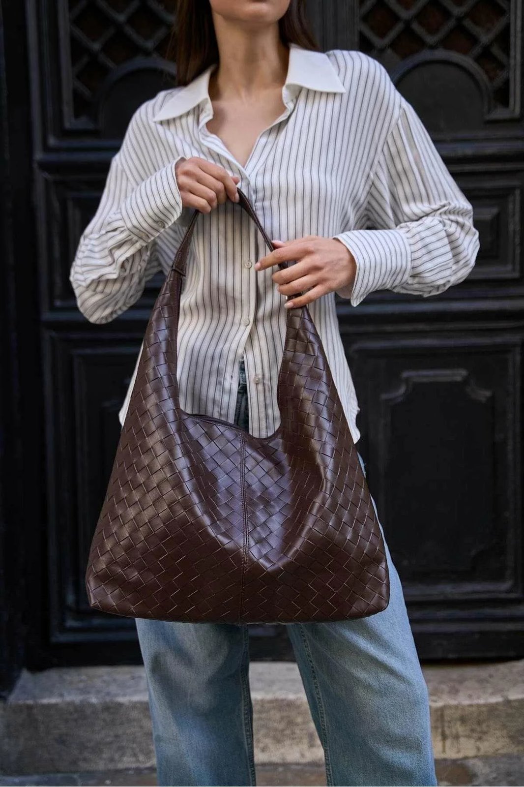 Çantë krahu Zoozie Bags, ngjyrë kafe, MK1020024SM25-003