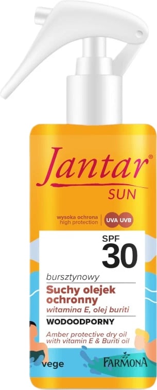 Vaj mbrojtës nga dielli Farmona Jantar Sun Amber Dry Protective Oil SPF30, 150ml