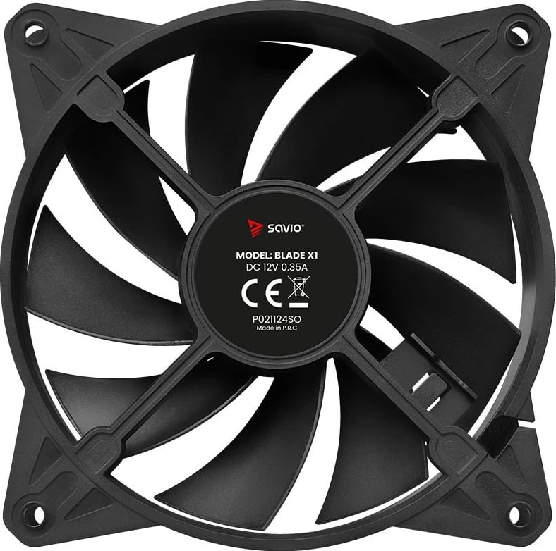 Ventilator kase kompjuteri SAVIO BLADE, 120mm, 4-PIN PWM, i zi