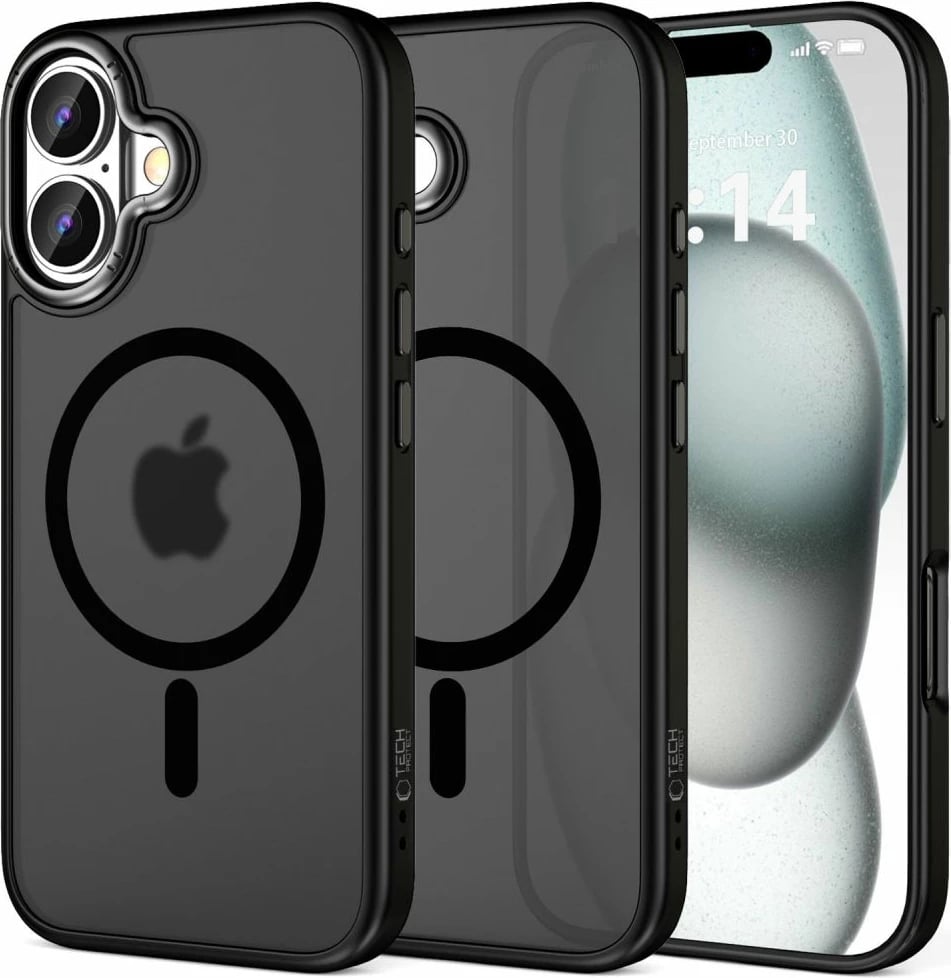Mbështjellës Tech-Protect MagEdge për iPhone 16, MagSafe, gjysmë-transparent