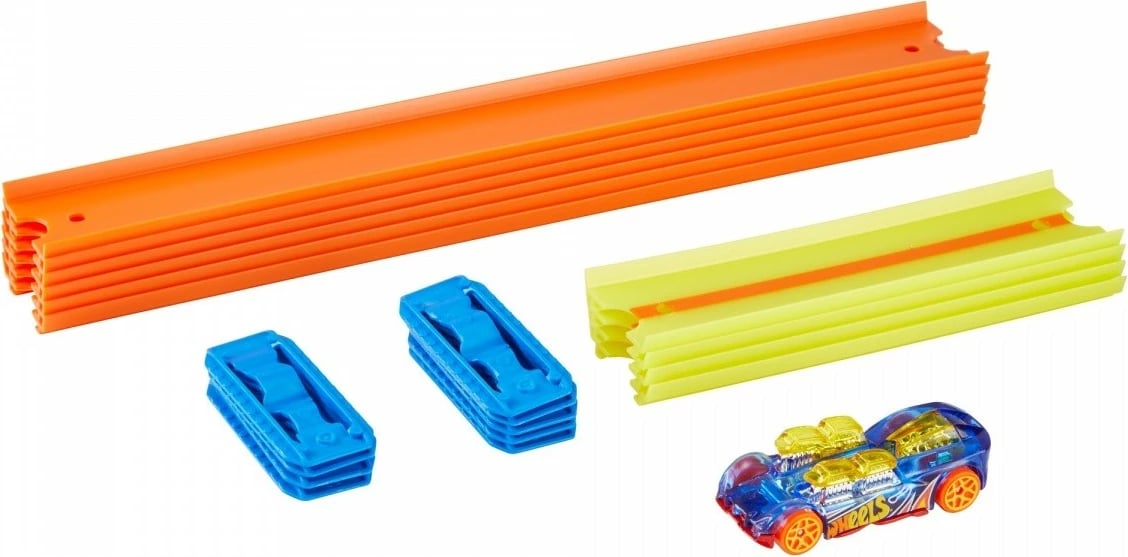 Set pistash për makina Hot Wheels Track Builder Unlimited GVG13, portokalli/verdhe