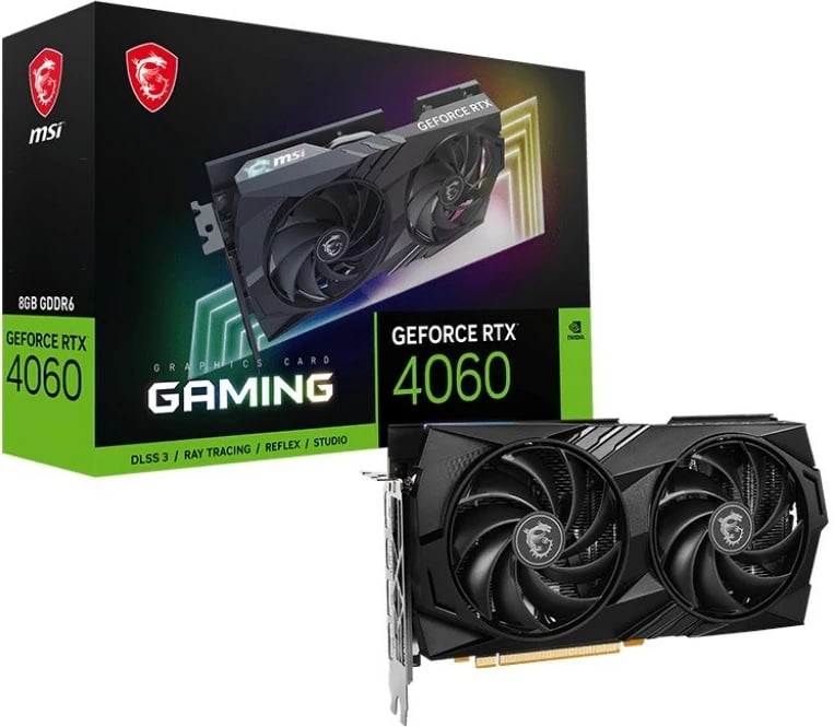 Kartelë grafike MSI GeForce RTX 4060 GAMING 8G DLSS 3, Gri