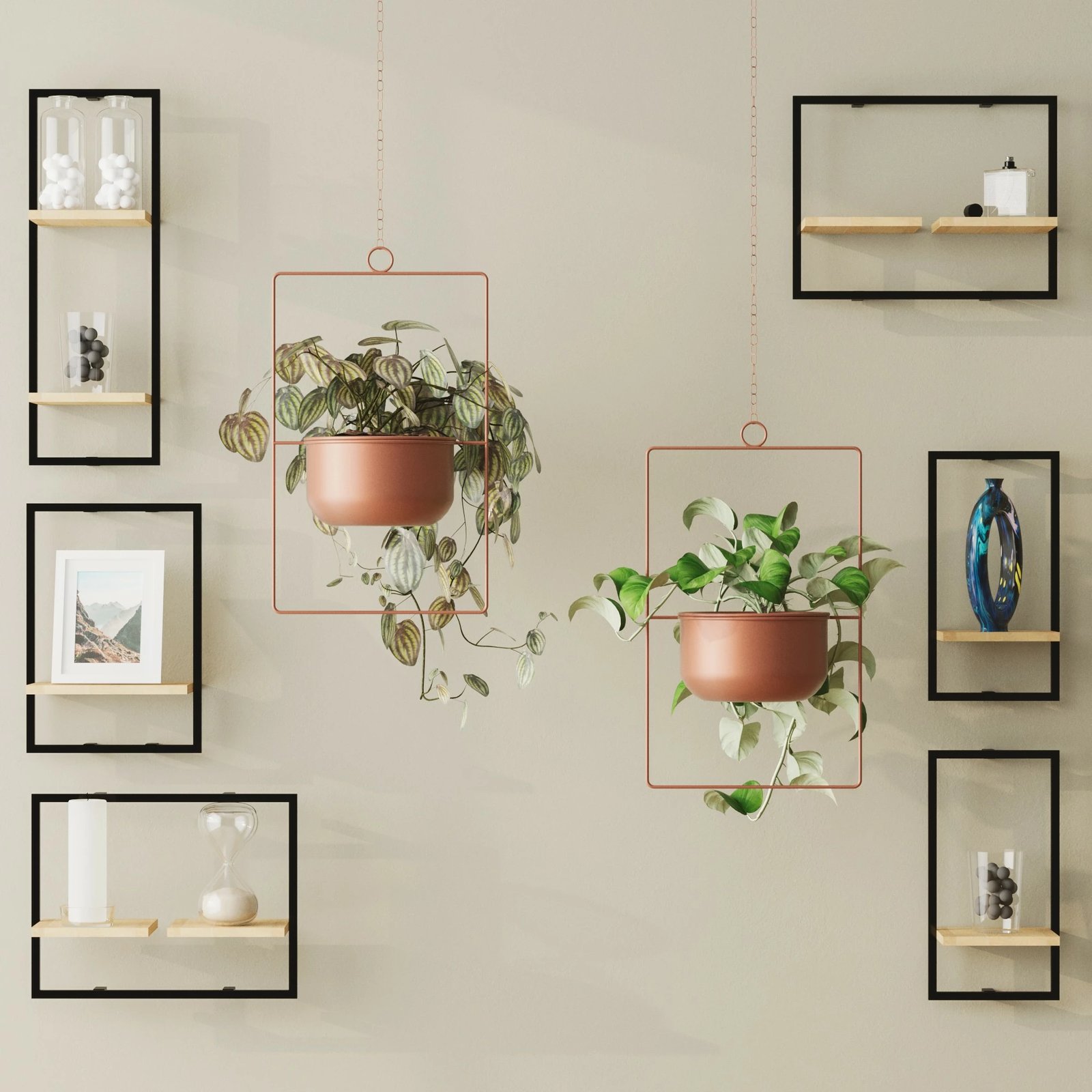 Vazo dekorative varëse, ngjyrë bakri, Evila Originals