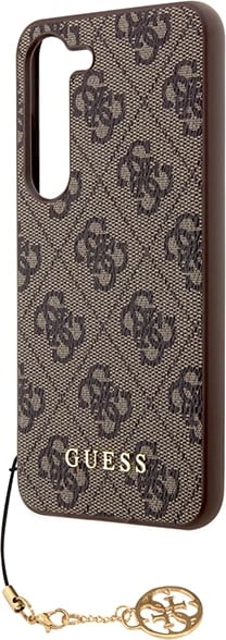 Mbështjellës Guess GUHCS23SGF4GBR 4G Charms për Samsung Galaxy S23, kafe