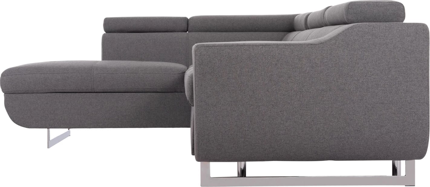 Kënd-sofë me hapësirë për depo, Encore FH3301.01L, material gri, 285x205x90cm