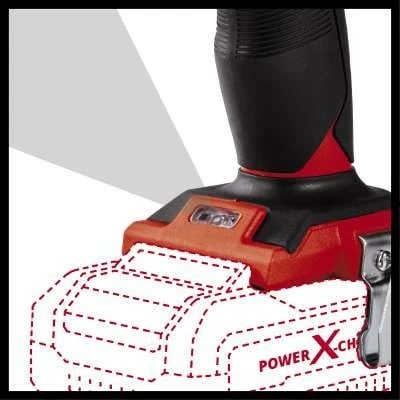 Trapano Einhell TE-CD 18/48 Li-i-Solo, 18V, pa çelës, 2 shpejtësi, i zi/kuq