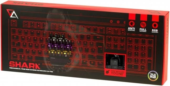 Tastierë CA Shark CA-1418 - USB, e zezë