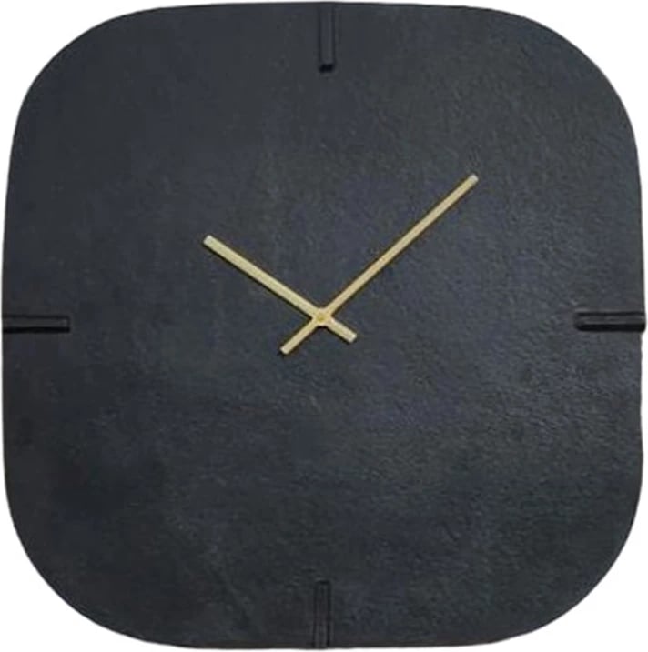 Orë muri e thjeshtë, alumin i zi, 50x50x1 cm