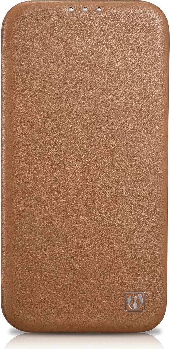 Mbështjellës iCarer CE Premium lëkurë për iPhone 14 Pro, MagSafe, kafe