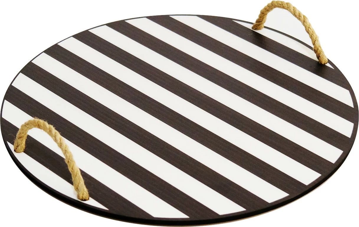 Tabaka druri Hermia PLT0238, 34.5 x 34.5 x 0.5 cm, e bardhë/e zezë