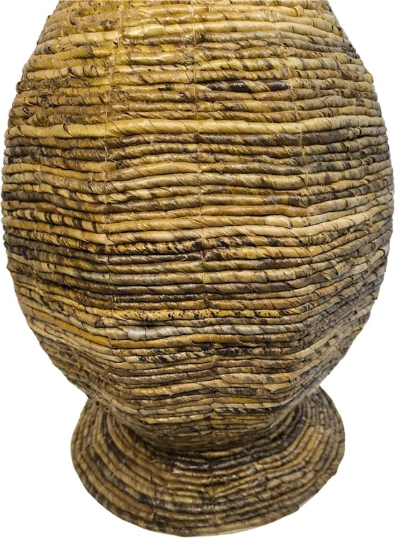 Vazo dekorative Strail, litar banane, ngjyrë natyrale, D40x100cm