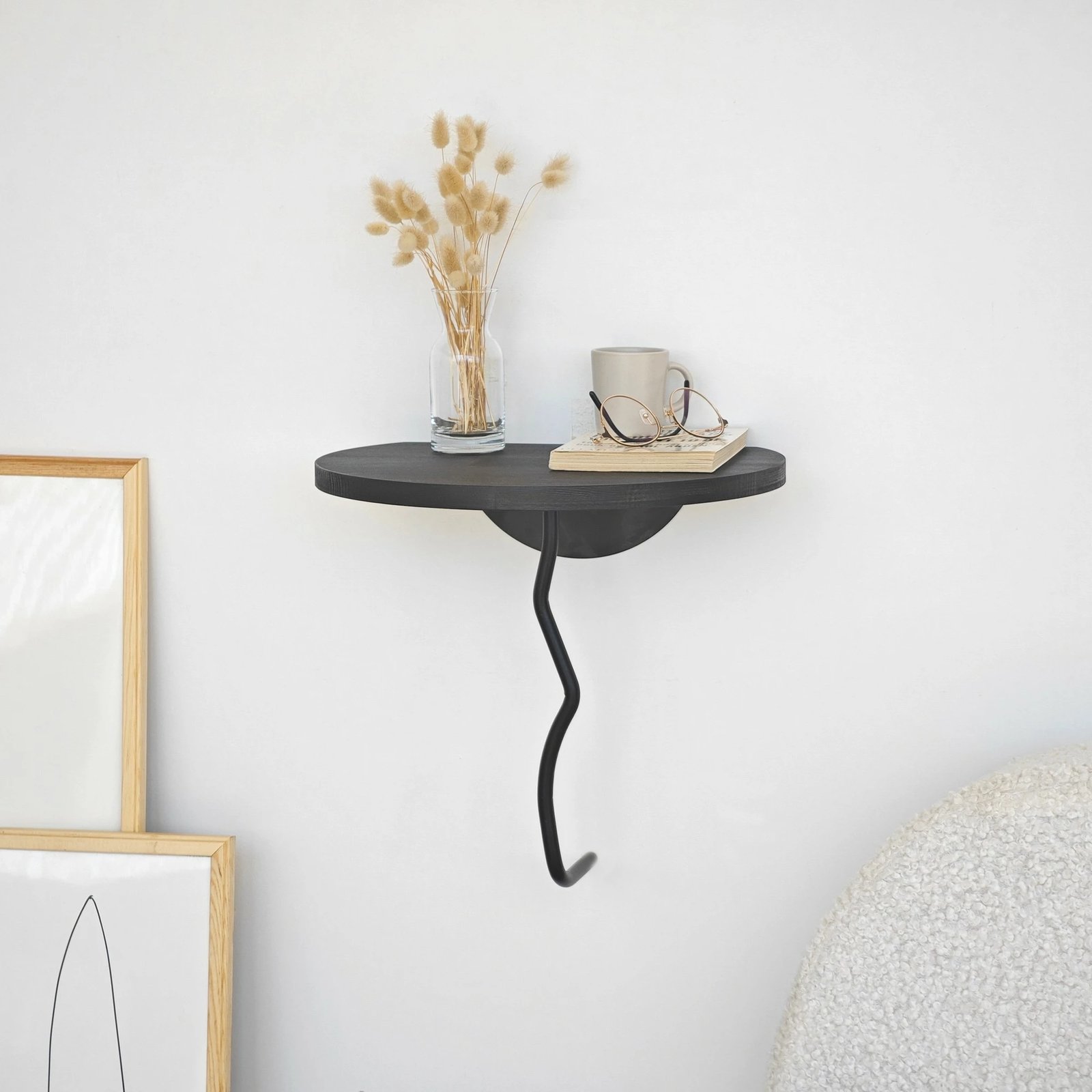 Raft muri Skye Decor Leo, i zi, antracit