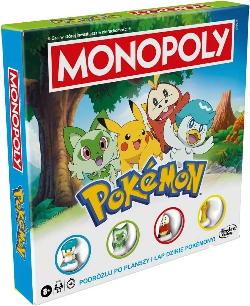 Lojë tavoline Hasbro Monopoly Pokémon, G0716, për 2-4 lojtarë, Edicioni Polak