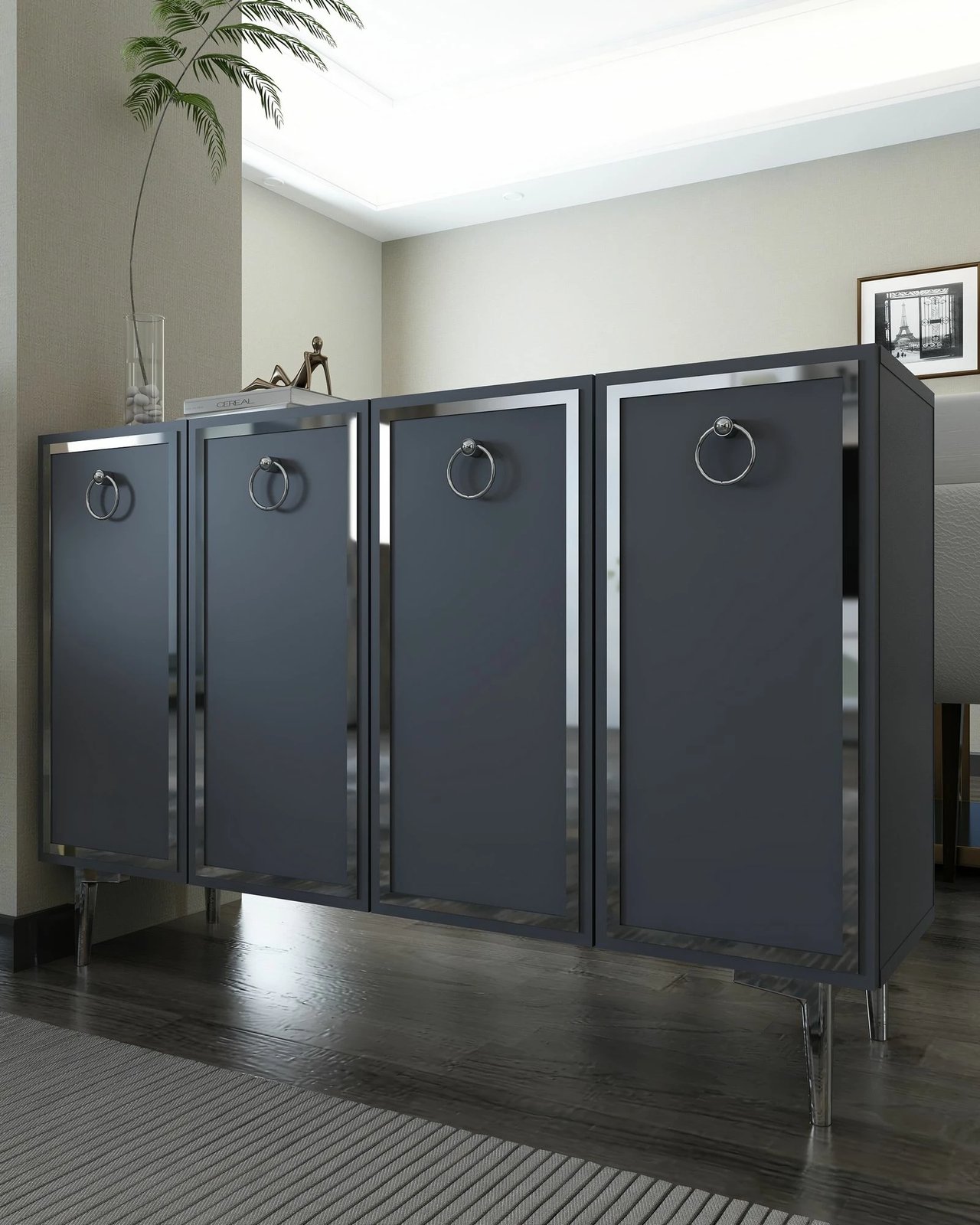 Konsol Skye Decor, anthracite, silver, 8162KM-1