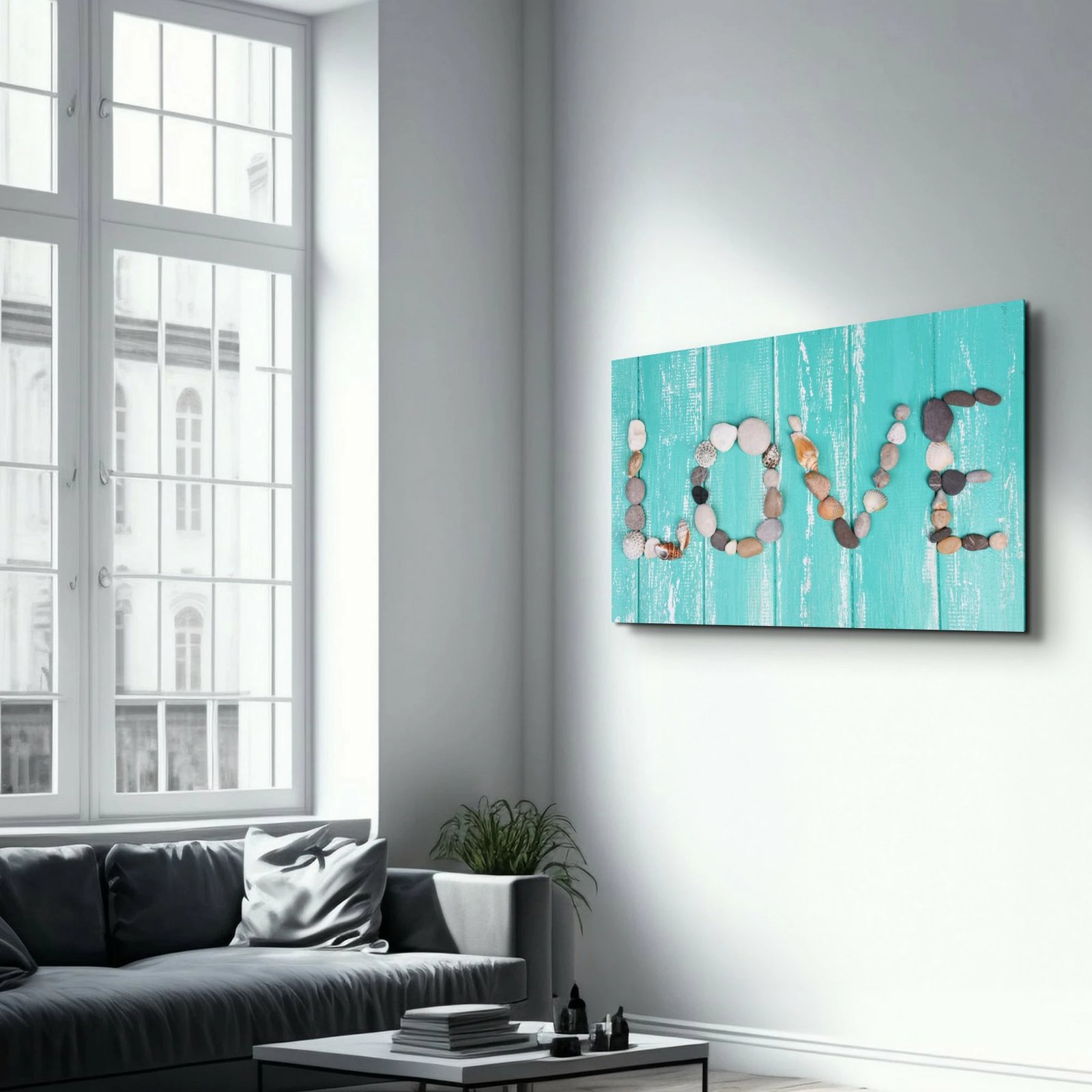 Pikturë dekorative xhami e temperuar, shumëngjyrëshe, OGLS-1102, 46x72 cm