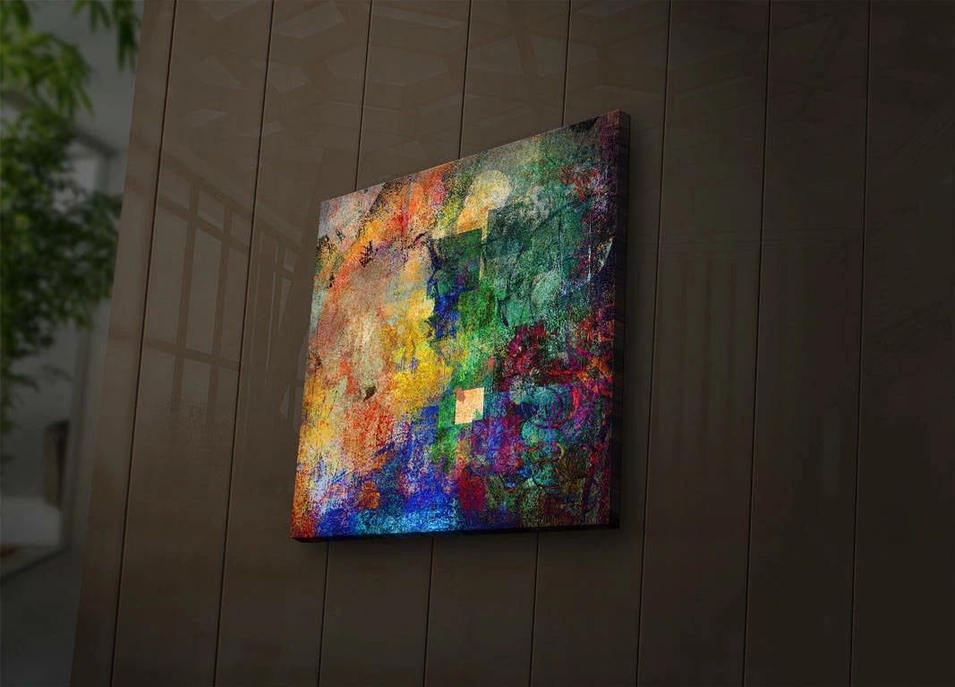Pikturë dekorative me drita LED, shumëngjyrëshe, 40x40cm, Wallity 4040İACT-1