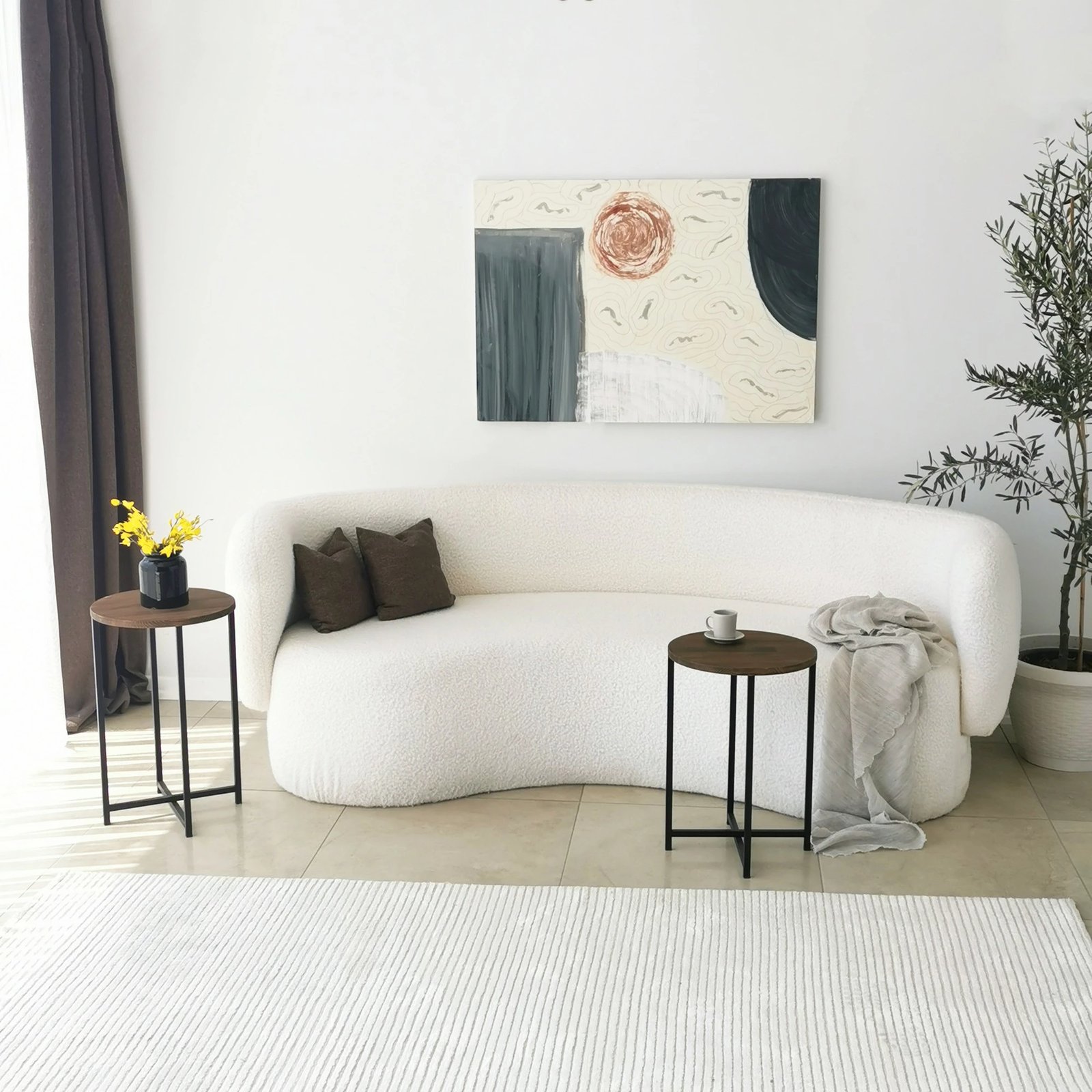 Set tavolina kafeje Hanah Home, Neta, ngjyrë arre Set tavolina kafeje Hanah Home, Neta, ngjyrë arre