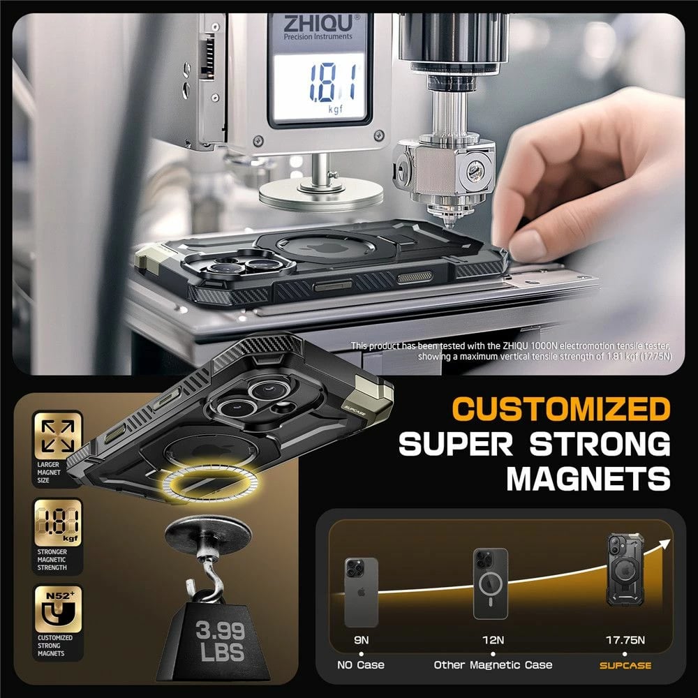 Mbështjellës Supcase UB Grip Mag me MagSafe për iPhone 15 Pro Max, Zi