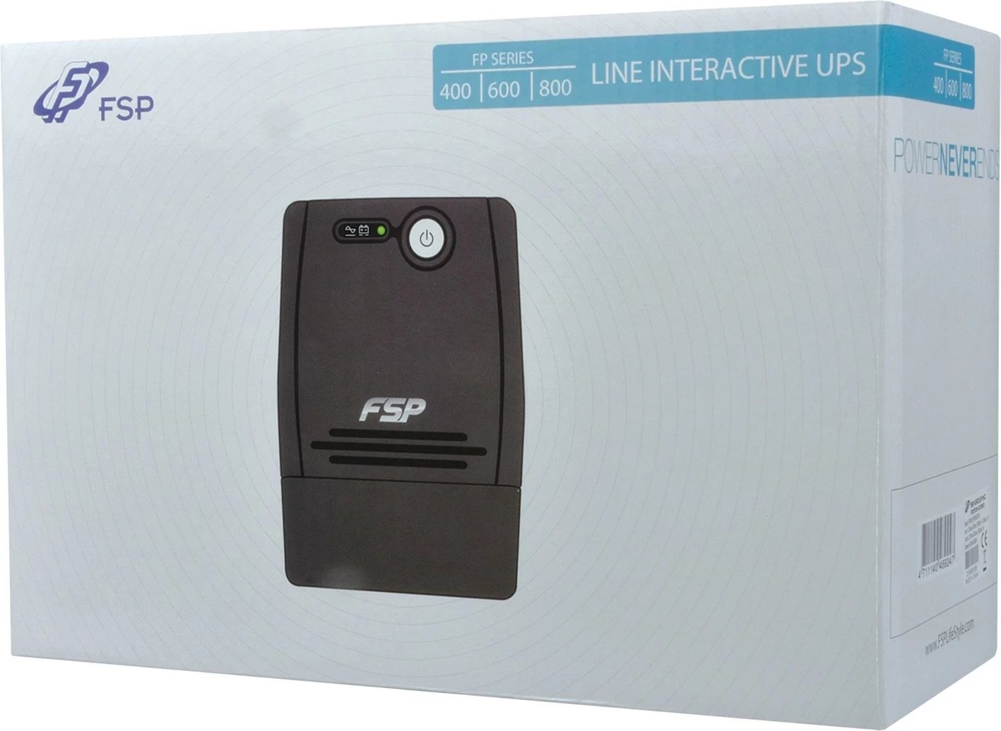 FSP FP 800 uninterruptible power supply (UPS) Line-Interactive 0.8 kVA 480 W 2 AC outlet(s)