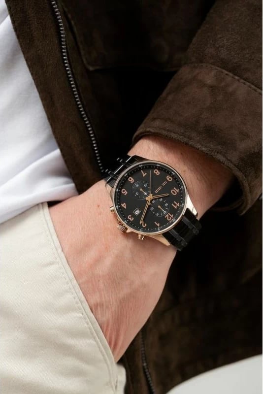 Orë dore për meshkuj Paul Lorens, e zezë