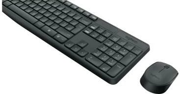 Set tastierë dhe maus pa tela, Logitech MK235, DE layout, USB 2.0, ngjyrë e zezë/gri