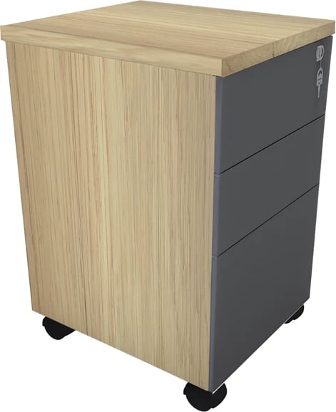 Sirtar profesional me 3 ndarje Lotus, ngjyrë natyrale-antracit, 40x44x61cm