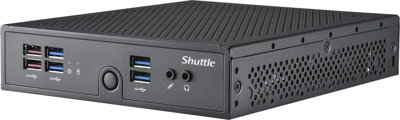 Kasë mini Shuttle XPC slim DS50U7, i7-1355U, 2x LAN, DDR5, fanless, e zezë
