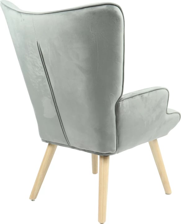 Karrige Fluffy, pëlhurë kadife, ngjyrë gri-natyrale, 75x69x96cm