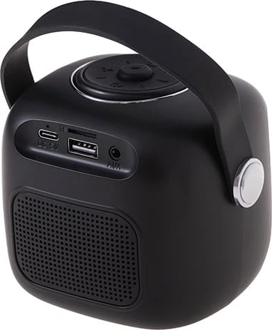 Altoparlant karaoke, Adler AD 1199, Bluetooth 5.1, SD/USB/AUX, 8 orë bateri, mikrofon set, i zi