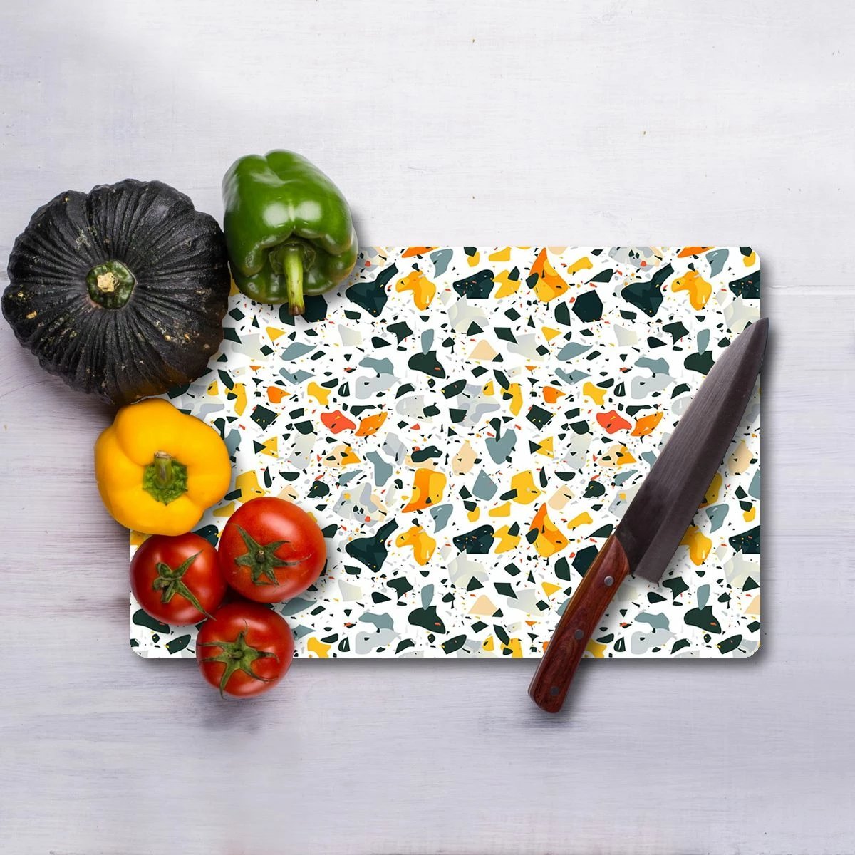 Dërrasë prerëse prej xhami të temperuar, shumëngjyrëshe, Hermia Ckt64 - 3040, 30x40cm Dërrasë prerëse prej xhami të temperuar, shumëngjyrëshe, Hermia Ckt64 - 3040, 30x40cm