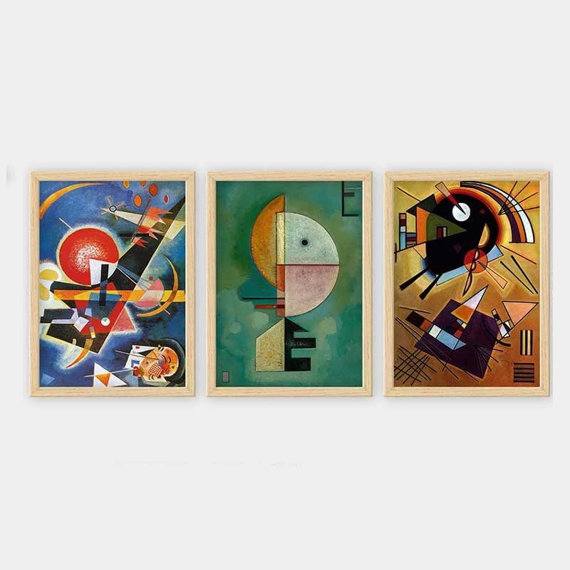 Set pikturash dekorative me kornizë, shumëngjyrëshe, Wallity, 3NTC_UN287405, 3 copë, 35x45cm