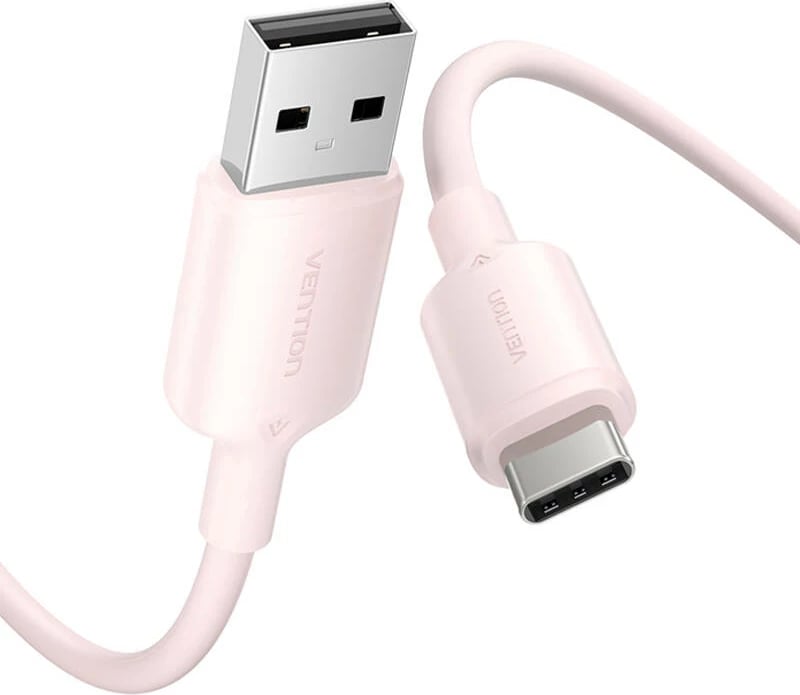 Kabllo USB 2.0 në USB-C Vention CTQPF, 1m, Rozë