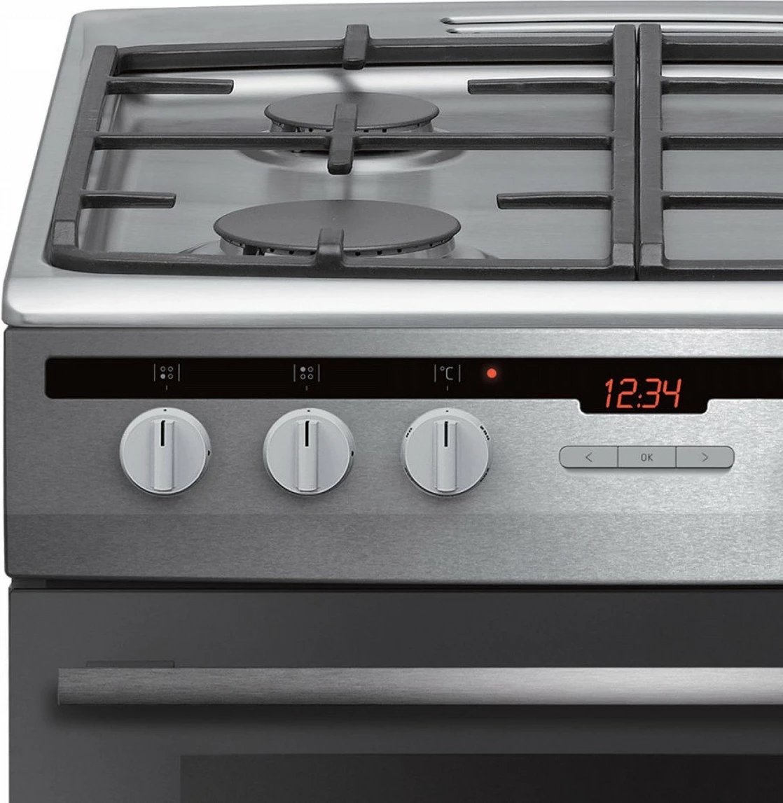 Furrë dhe pianurë Amica 617GES3.33HZpTaDpA(Xx) PIZZA, 65L, inox, 4 zona gatimi, gaz dhe rrymë