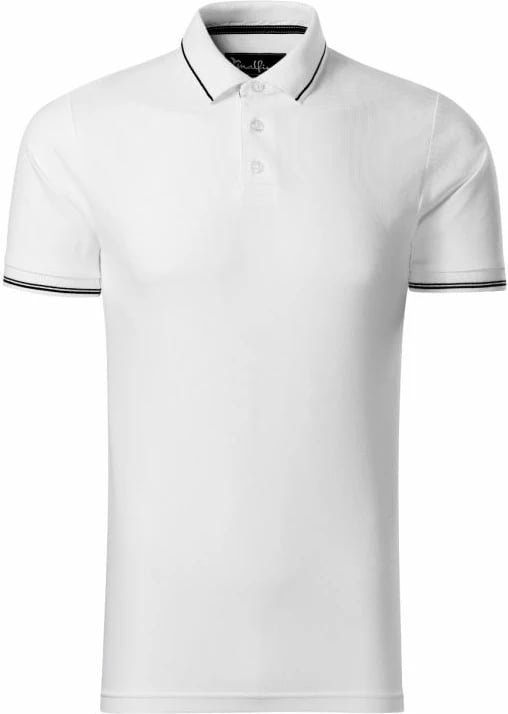 Polo Malfini Premium Perfection për meshkuj, ngjyrë e bardhë