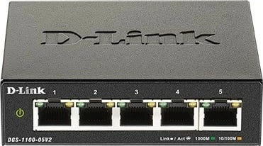 Switch SMART D-Link DGS-1100-05V2, 5 porta Gigabit Ethernet, Desktop, Zi