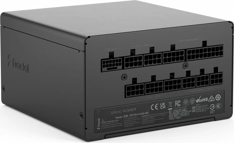 Furnizues energjie PC, Fractal Design Ion 3 Gold, 850W 80+ Gold, ATX 3.1, plotësisht modular, 12VHPWR (12V2×6), e zezë