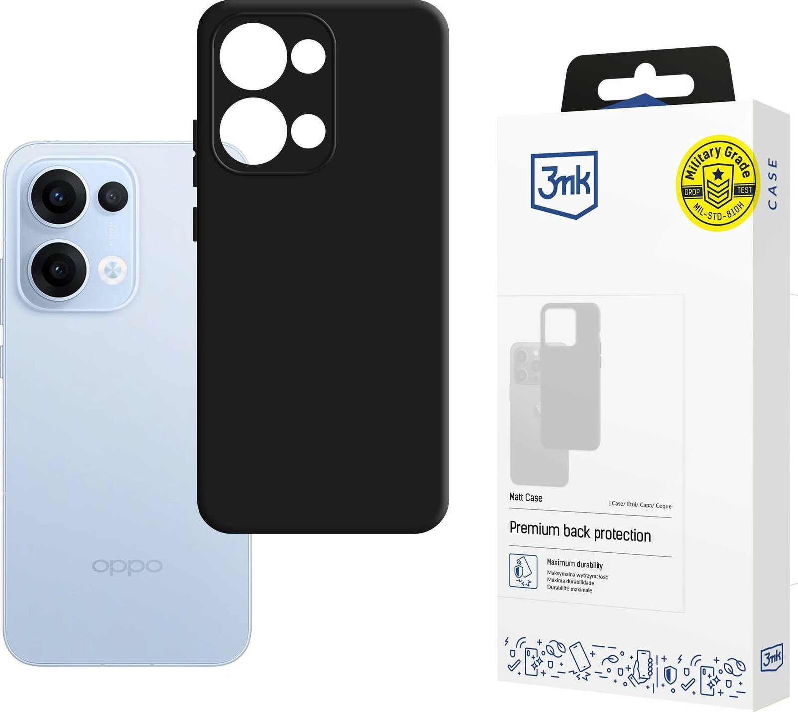 Mbështjellës 3mk Matt Case për Oppo Reno 13, i zi Mbështjellës 3mk Matt Case për Oppo Reno 13, i zi