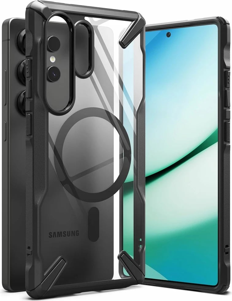 Mbështjellës Ringke Fusion X MagSafe për Samsung Galaxy S25 Ultra, i zi