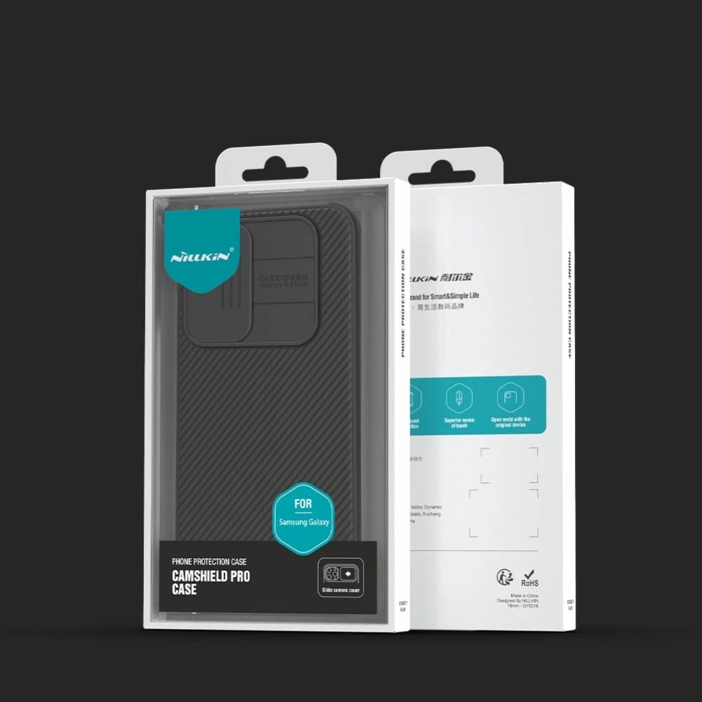 Mbështjellës Nillkin CamShield Pro për Samsung Galaxy A55, me mbulesë kamere, zi
