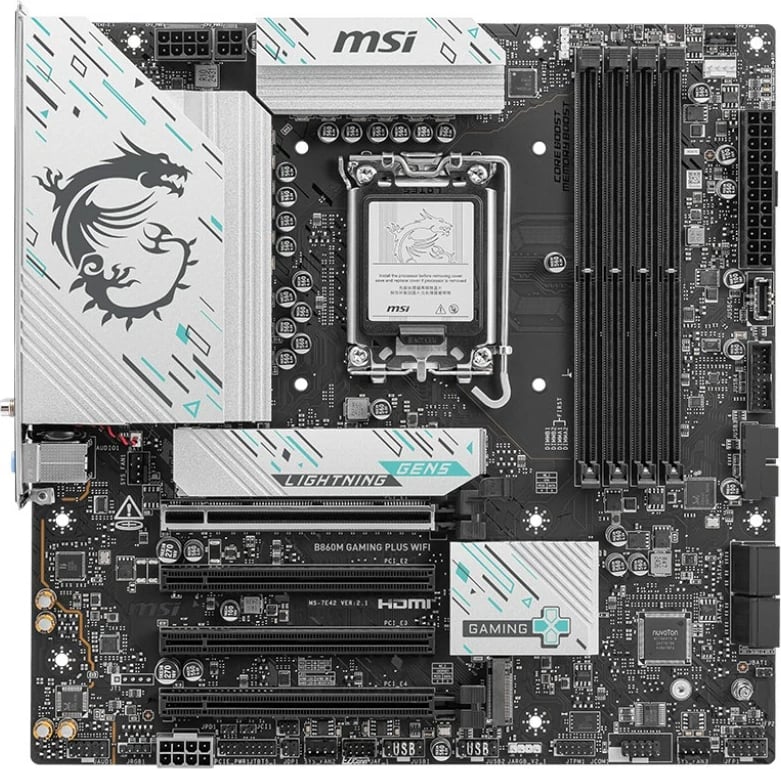 Pllakë amë MSI B860M GAMING PLUS WIFI, LGA1851, micro ATX