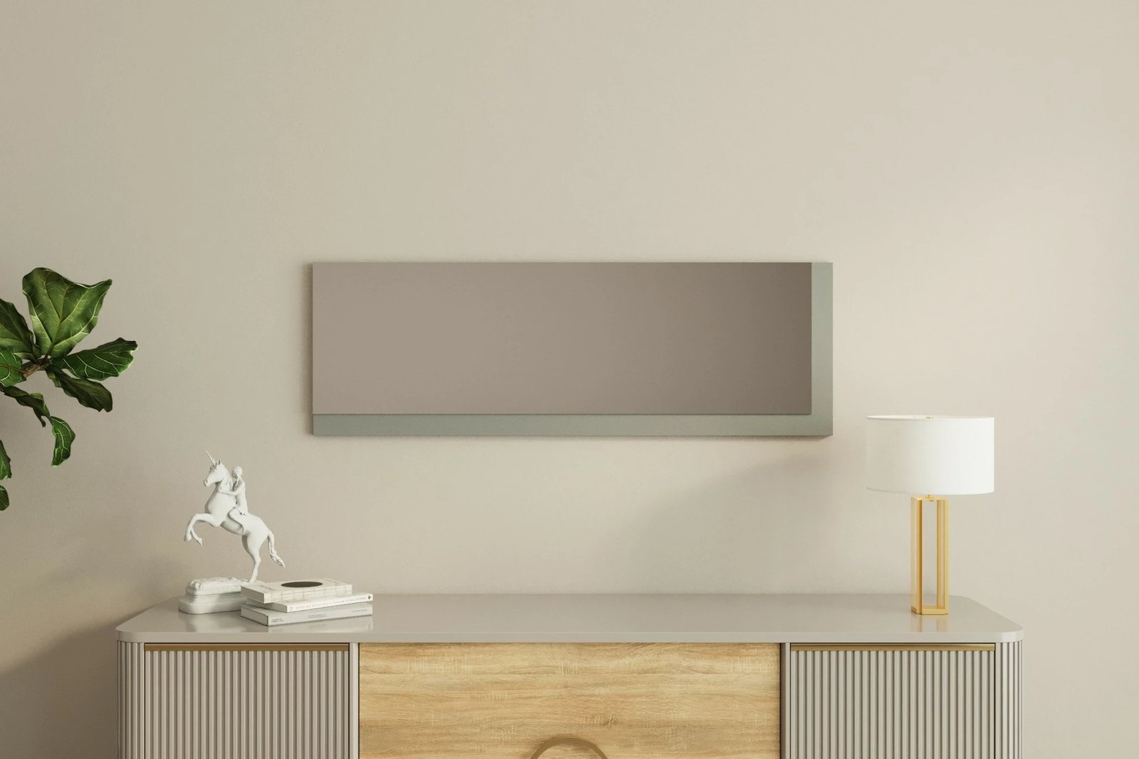 Pasqyrë dekorative Skye Decor, e bardhë, antracit, Lariya